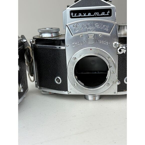 Vintage Exakta VX Ihagee Dresden Film Camera Lot of 2 & Accessories Germany - Picture 3 of 16